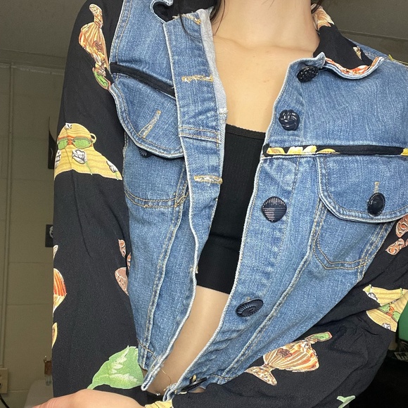 Vintage Jean Vest/Jacket Cropped/ Romeo and Romeo - Picture 4 of 4